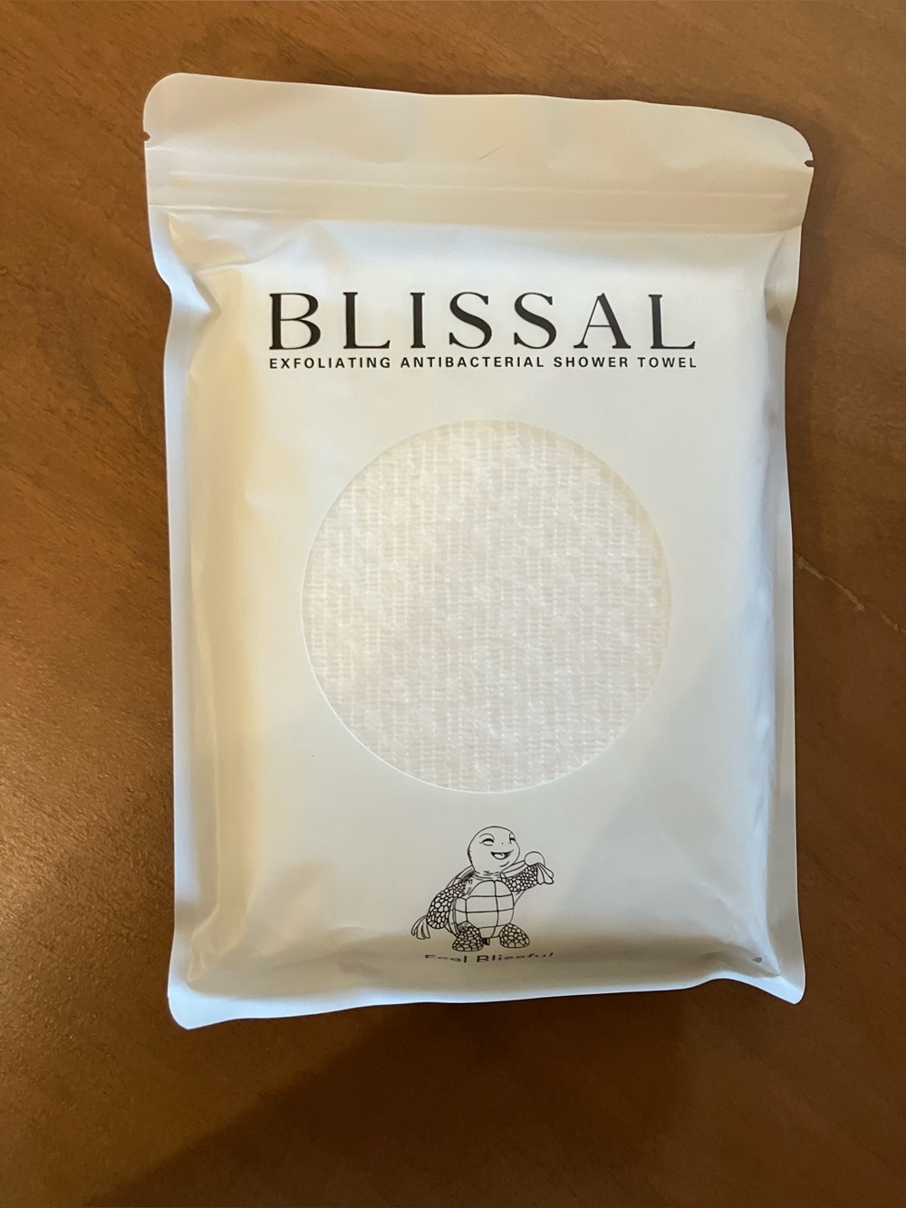 Blissal Exfoliating Antibacterial Shower Towel - White